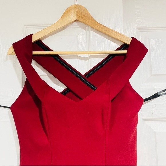 Dessy Collection 3012/2987 Off The Shoulder Criss Cross Back Trumpet Gown Dress - Picture 2 of 10